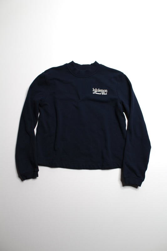 Lululemon navy ‘tennis club’ sweatshirt, no size. Fits like 6 (or size small)