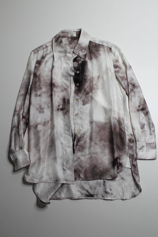 Aritzia wilfred le fou long sleeve silk blouse, size xs (loose fit) (price reduced: was $58)