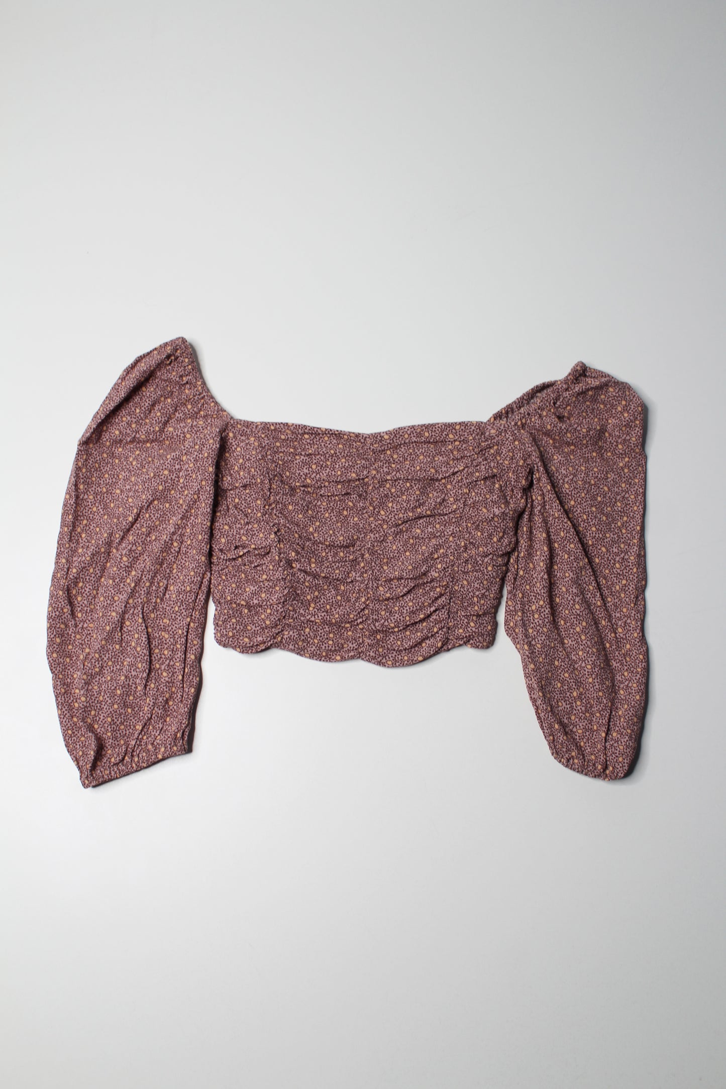 Aritzia Wilfred mauve pink/java ‘lolita’ blouse, size xs