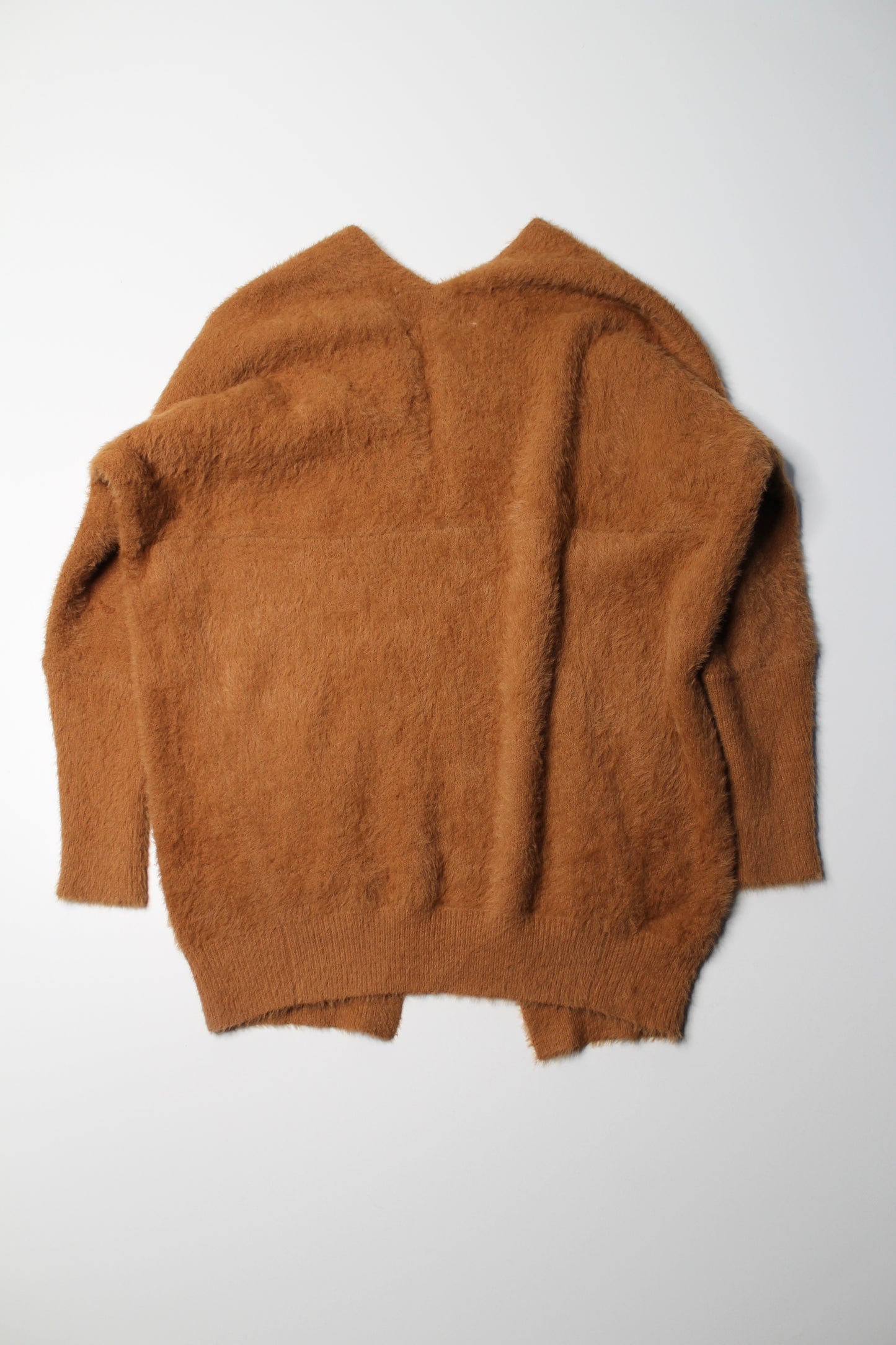 Pink Martini camel ‘Arielle’ fuzzy cardigan, size xs (loose fit)