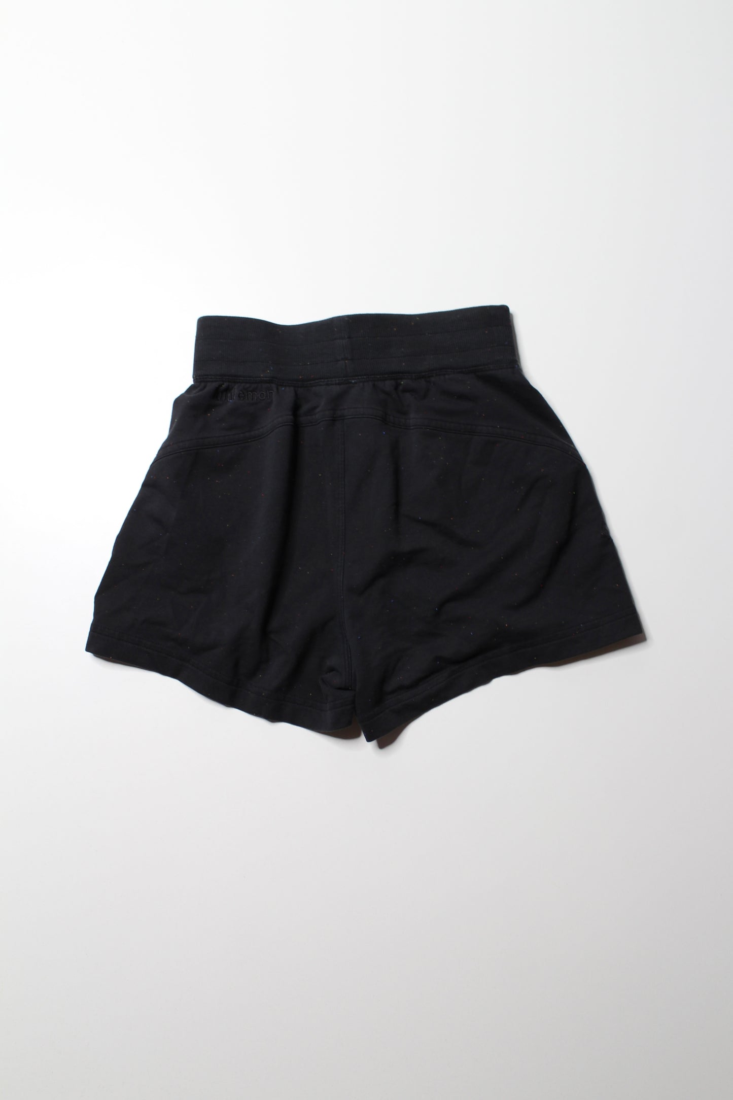 Lululemon black confetti high rise shorts, no size. Fits like 2 *embroiderered