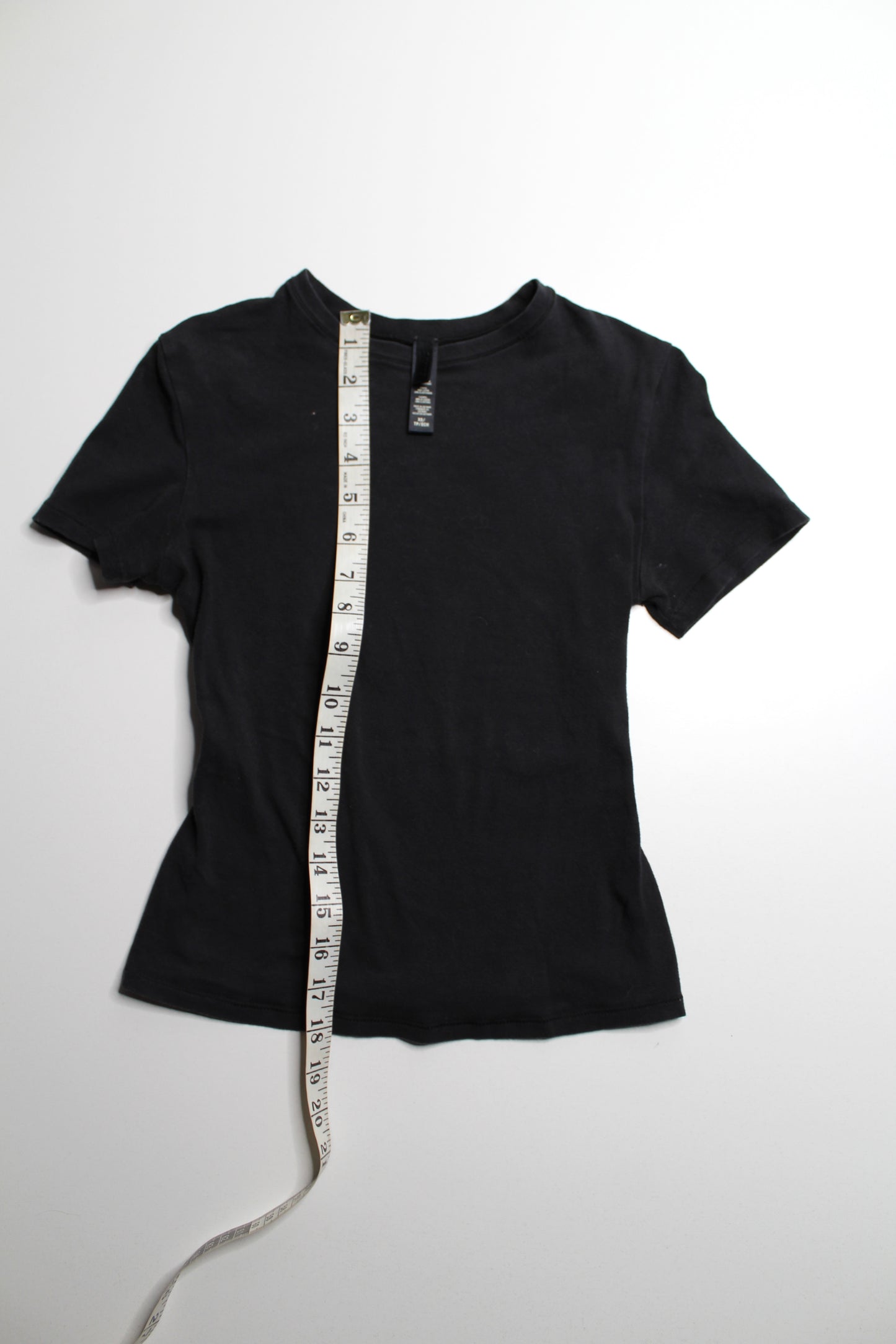 Skims black t shirt, size xs