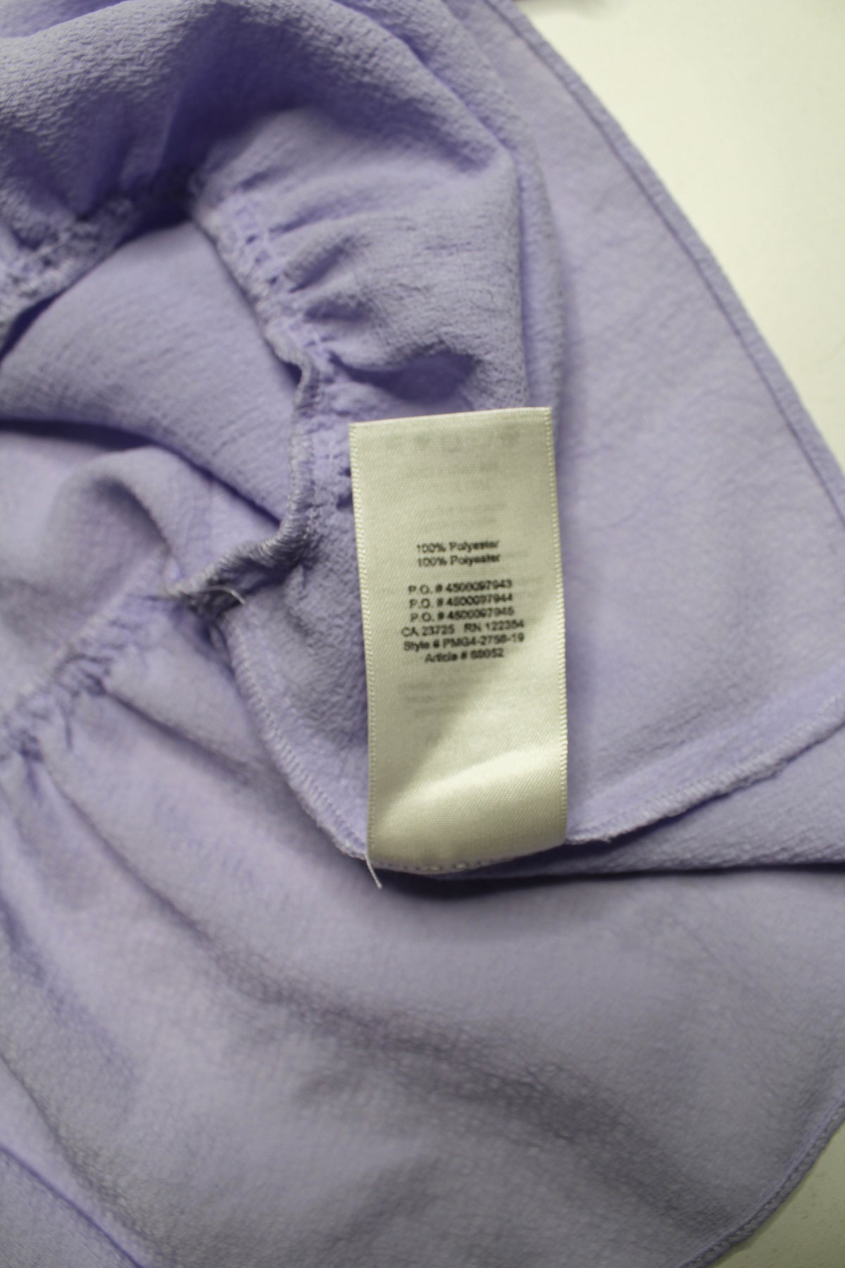Aritzia Wilfred lavender short sleeve peplum blouse, size xs (oversized flowy fit)