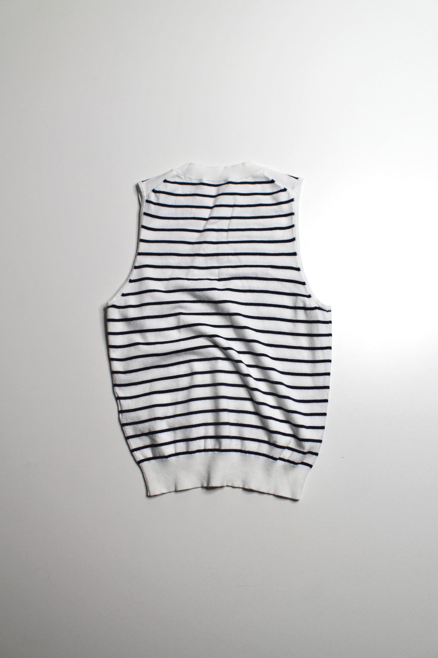 Aritzia Babaton white/navy stripe stretch tank, size xs