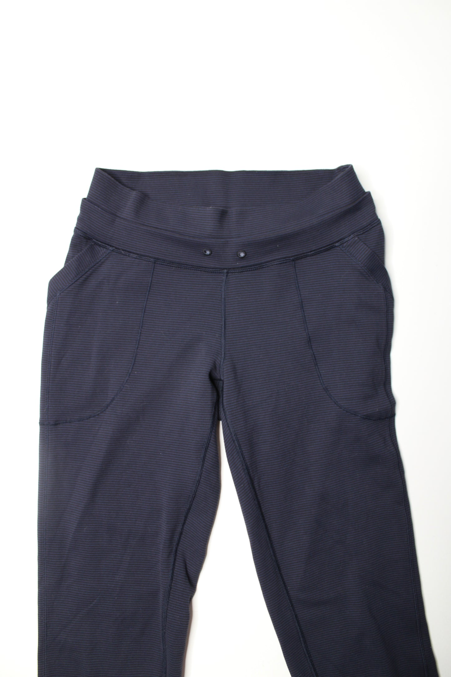 Lululemon navy stripe rulu jogger, size 6
