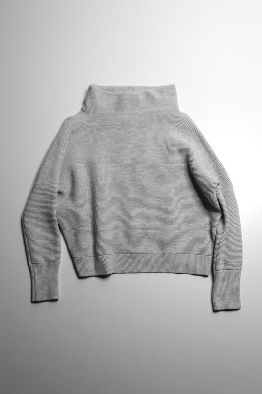 Monk & Lou light grey ribbed ottoman sweater, size medium (loose fit)