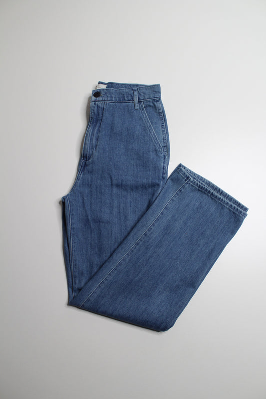 Aritzia free jeans high waisted straight leg trouser style denim jeans, size 2