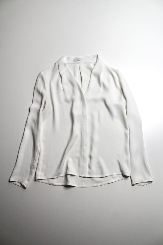 Aritzia Babaton white long sleeve ‘power’ blouse, size small