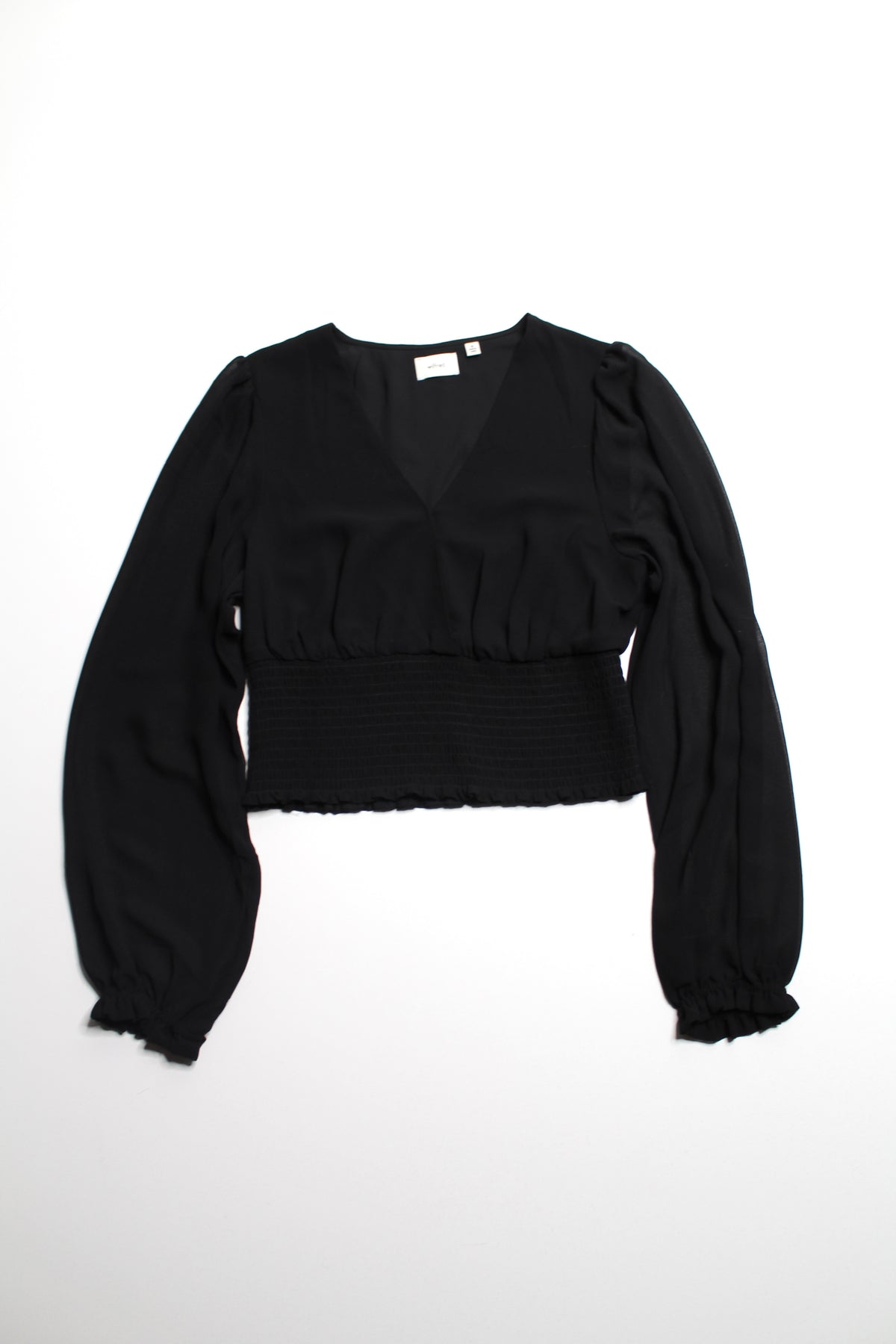 Aritzia Wilfred black ‘wistful’ blouse, size medium