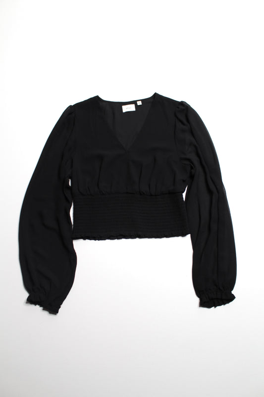 Aritzia Wilfred black ‘wistful’ blouse, size medium