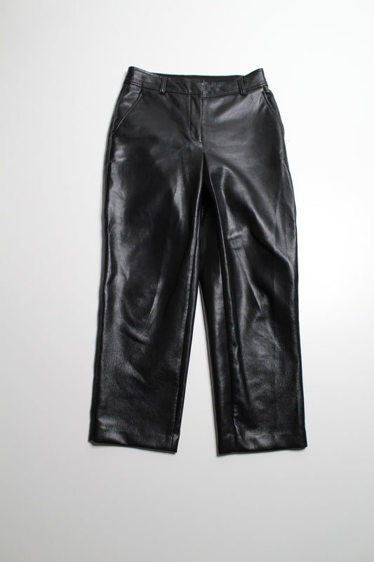 Aritzia Babaton faux leather cropped pants, size 4
