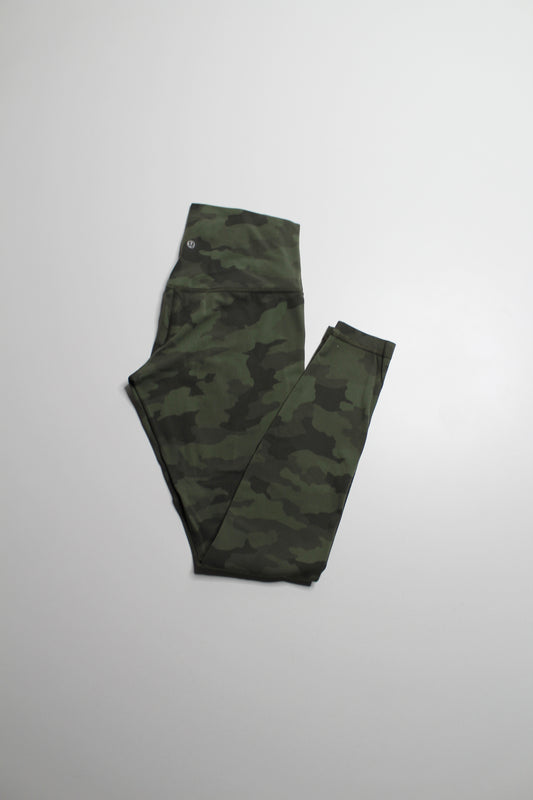 Lululemon green camo ‘align’ leggings, size 8 (28")