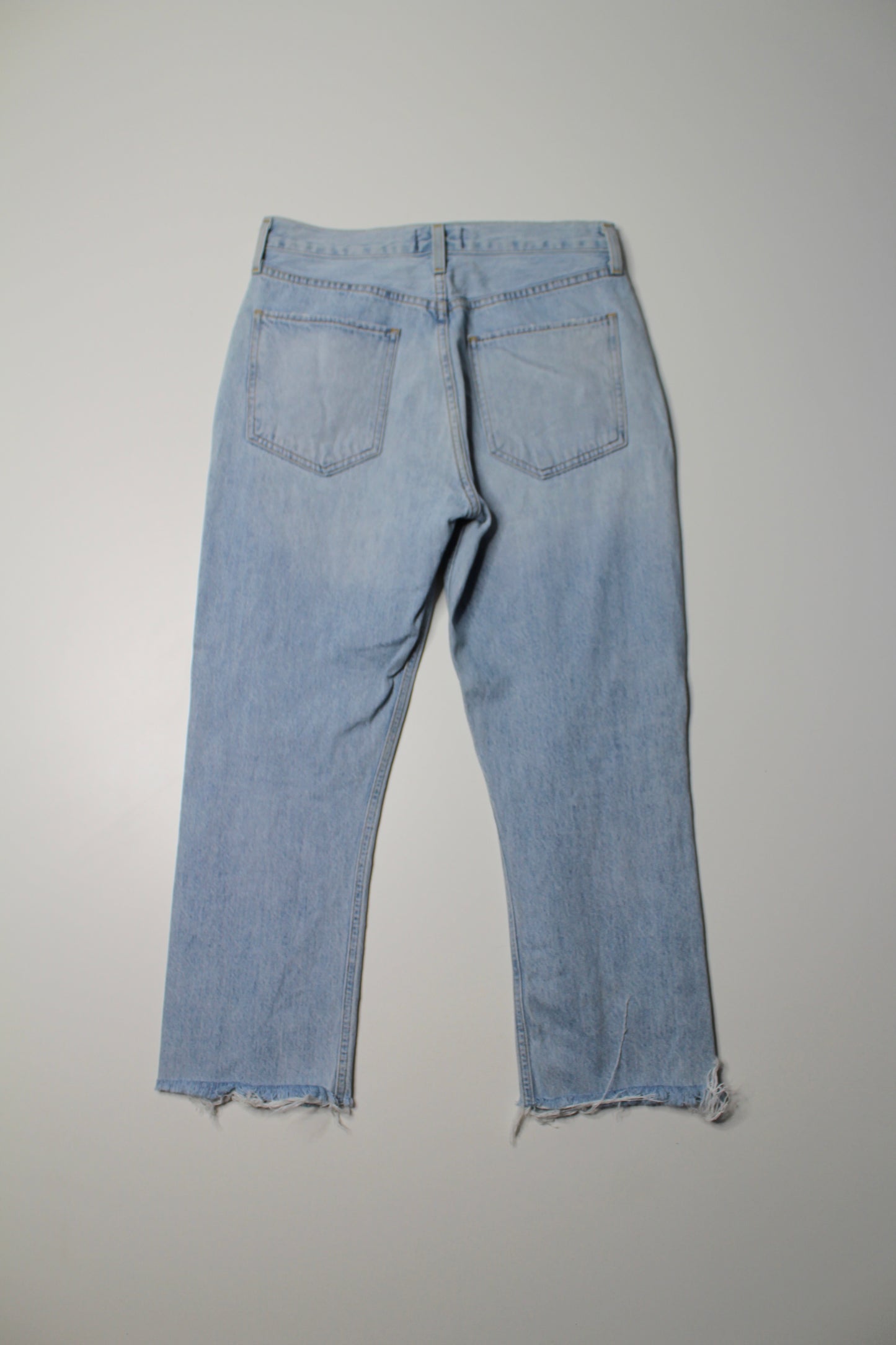 AGOLDE light wash ‘riley crop’ jeans, size 28 (24”)