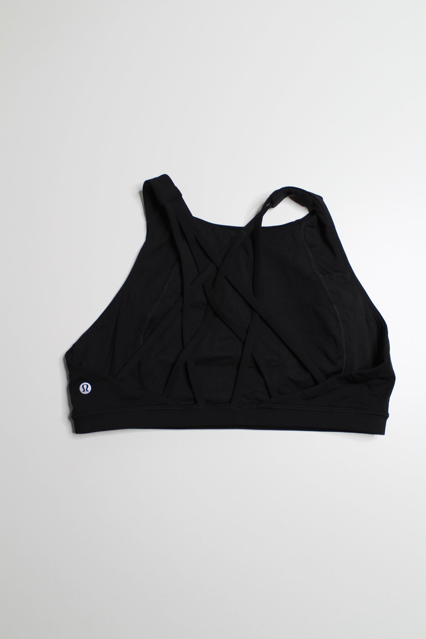 Lululemon black ‘free to be serene’ bra, size 10 *high neck