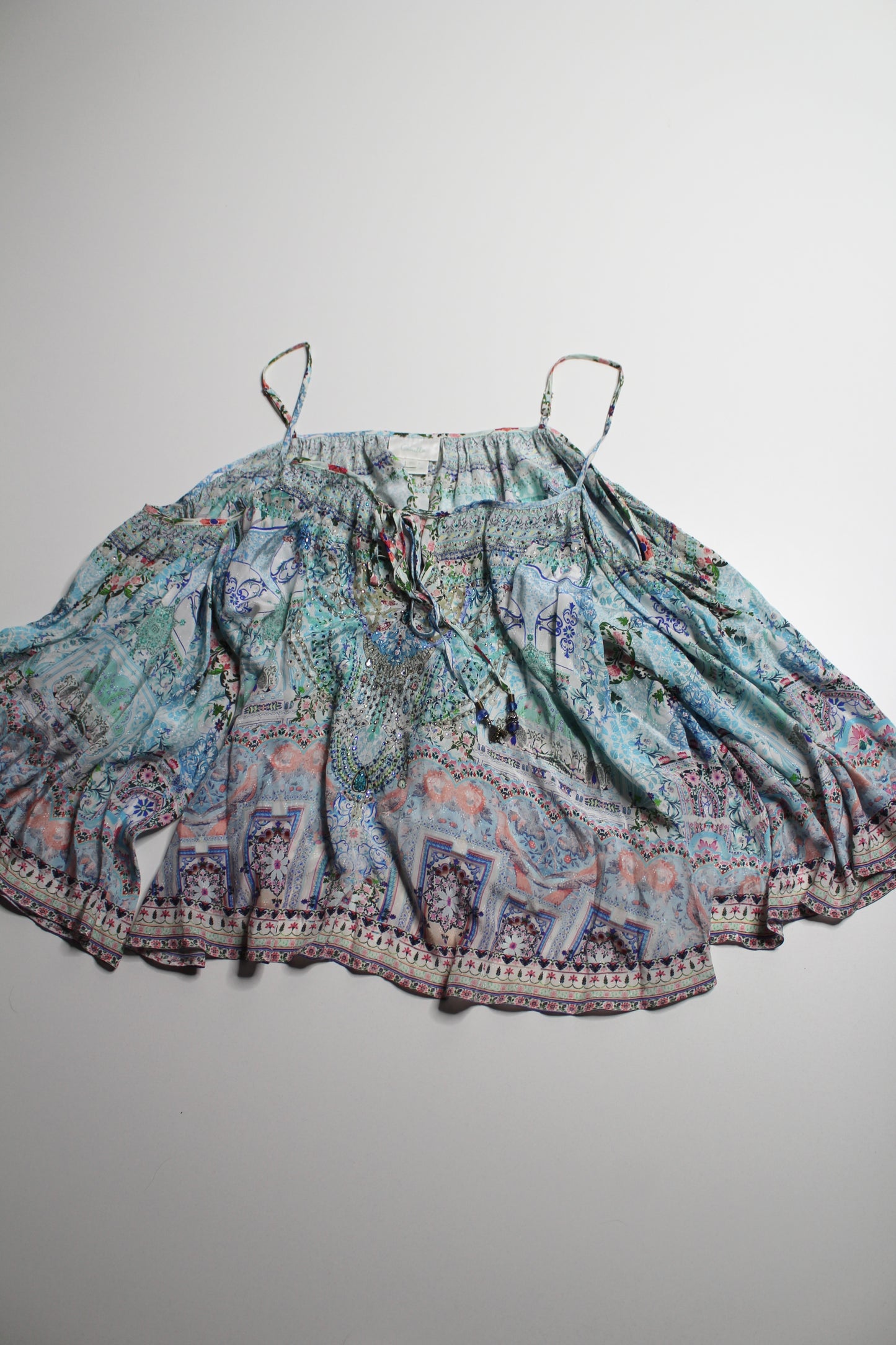 Camilla silk drop shoulder blouse, size xs (oversized) fits like one size (sale: was $225)