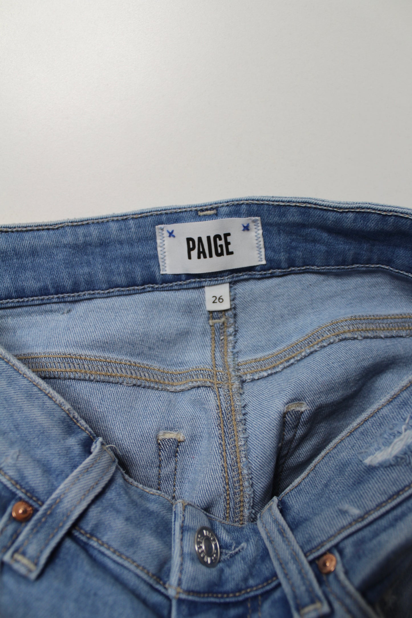 Paige ‘anessa’ wide leg cropped jeans, size 26