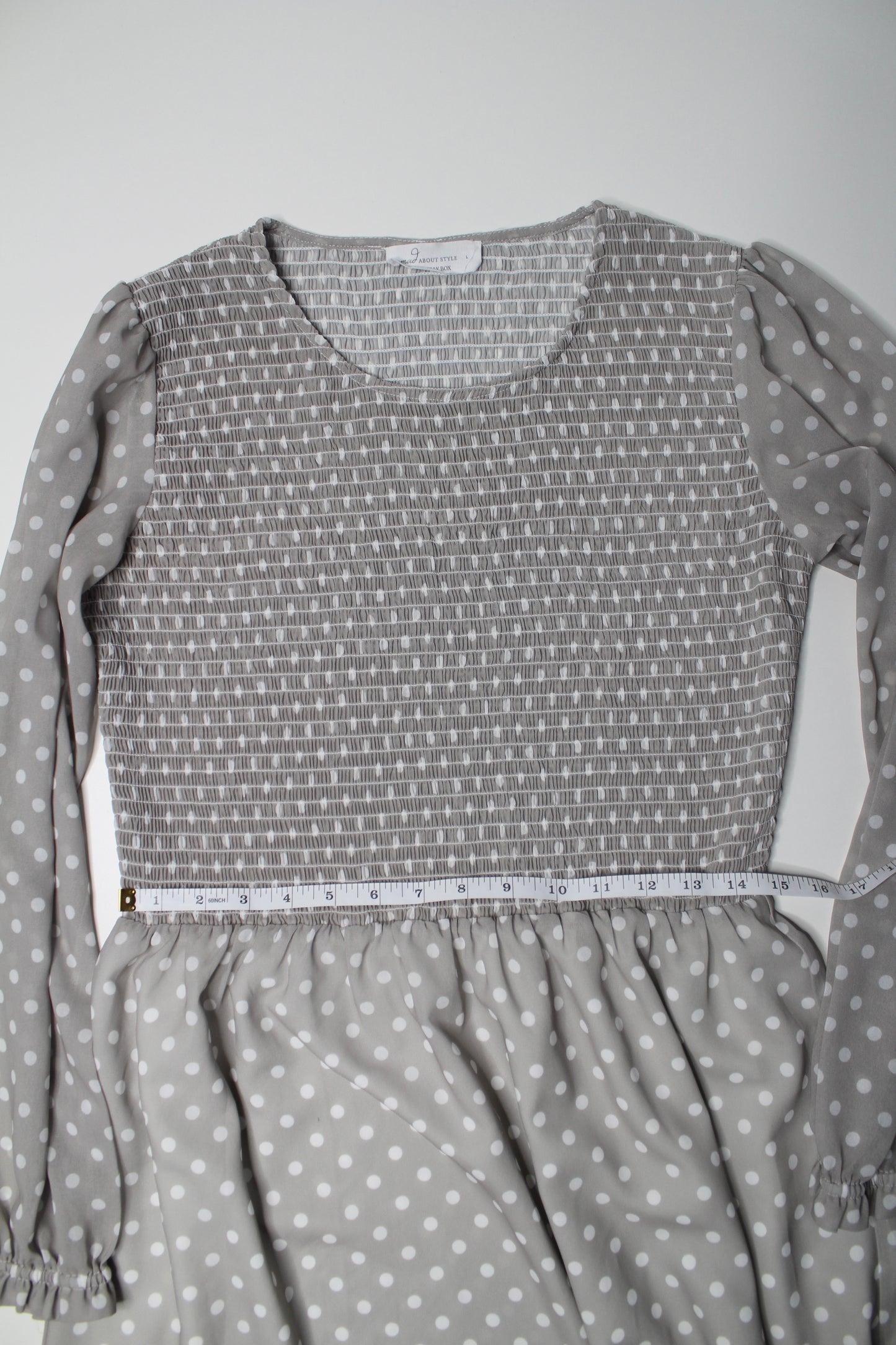 Mad About Style x Jillian Harris polka dot ‘grace’ midi dress, size large (fits like medium)