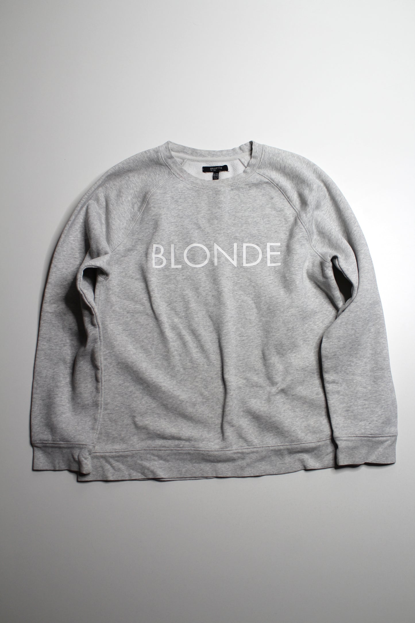 Brunette The Label ‘BLONDE’ sweatshirt, size XL/XXL