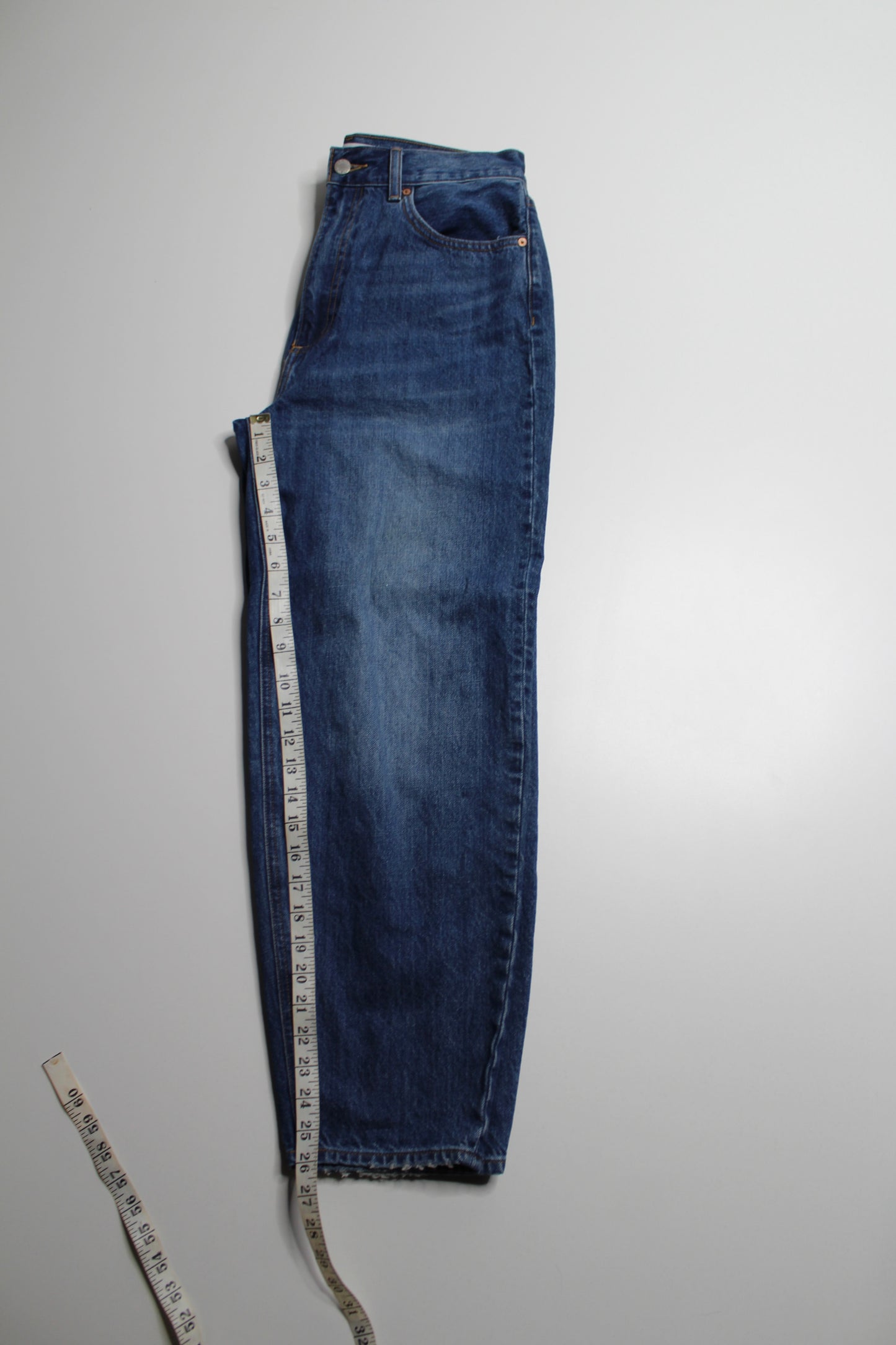 Aritzia Denim Forum high rise ‘Gia carrot’ jean, no size. Fits like 28 (28L)