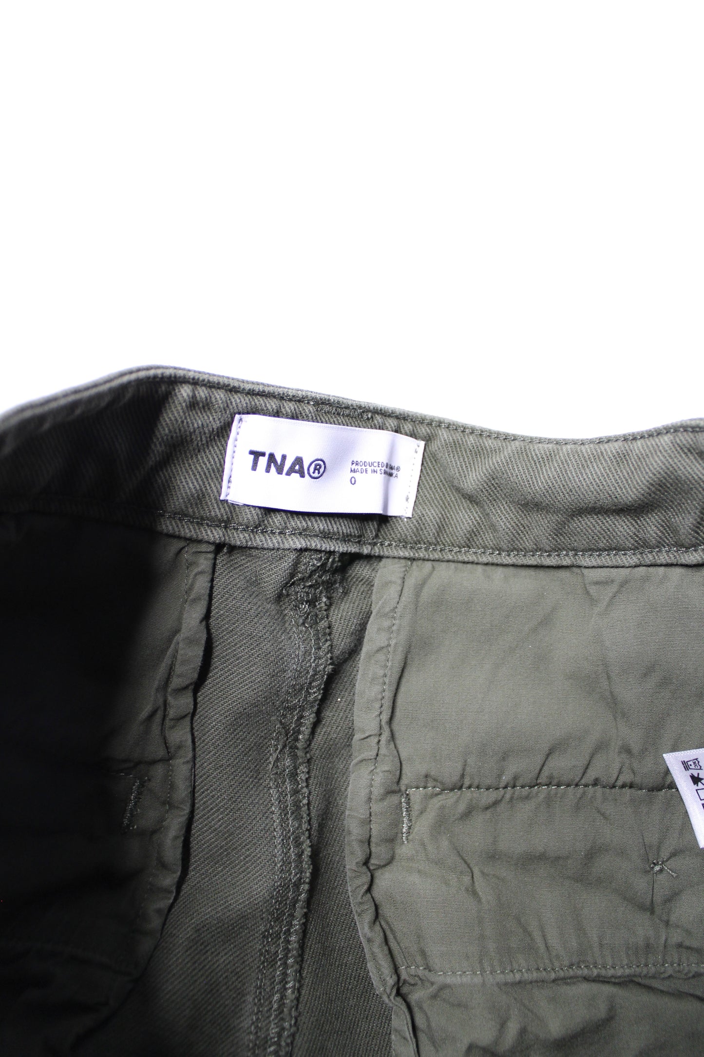 Aritzia TNA green wide leg cargo pant, size 0 (size 24)