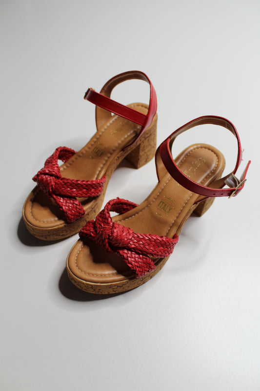 Anthropologie Seychelles red ‘musical platform’ sandal, size 6 (fits like 6.5) (sale: was $68)