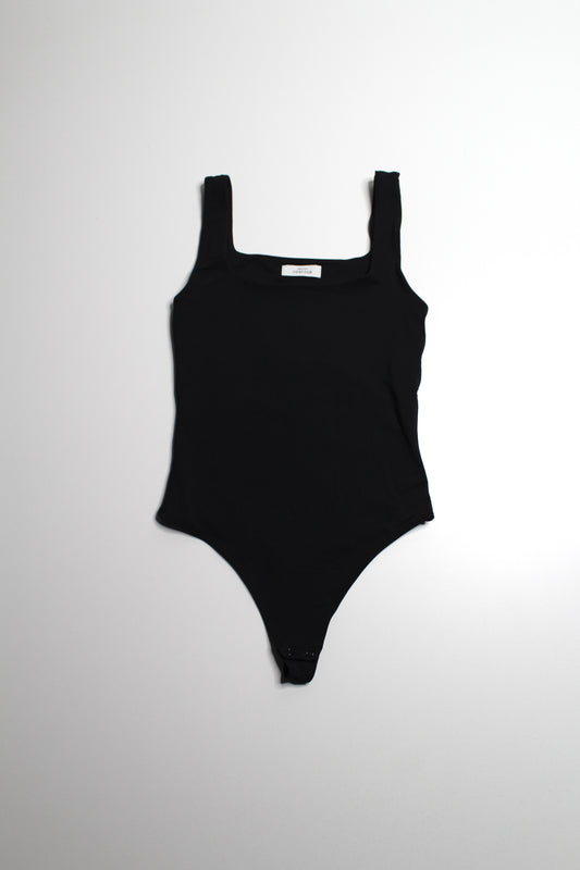 Aritzia babaton black square neck contour bodysuit, size small (sale: 50% off)