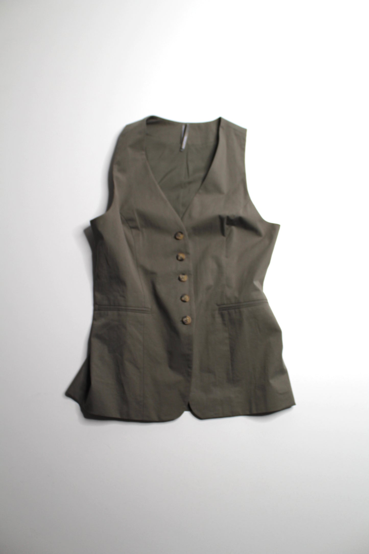 Anthropologie Olive button up vest, size small