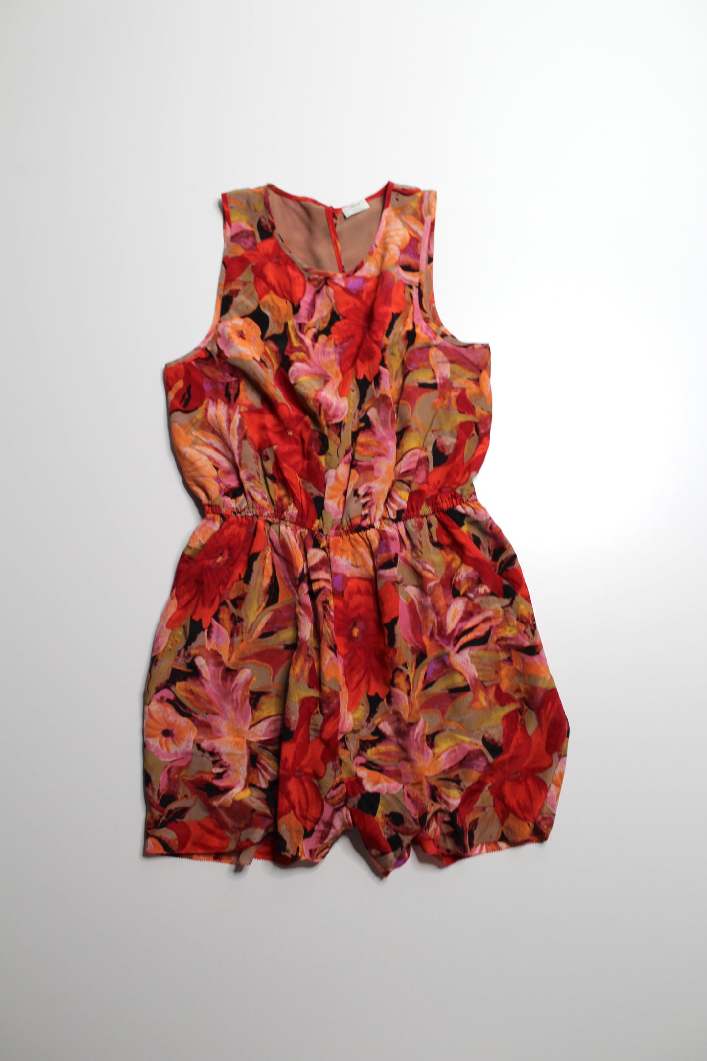 Aritzia silk floral ‘rive’ shorts romper, size large