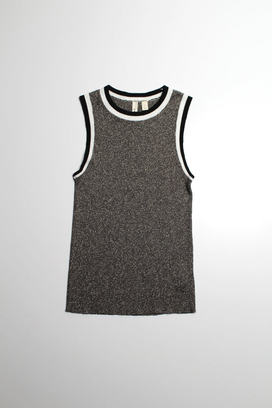 Anthropologie Moth ‘velaria’ metallic sparkle stretch tank, size xs (fits xs/small)
