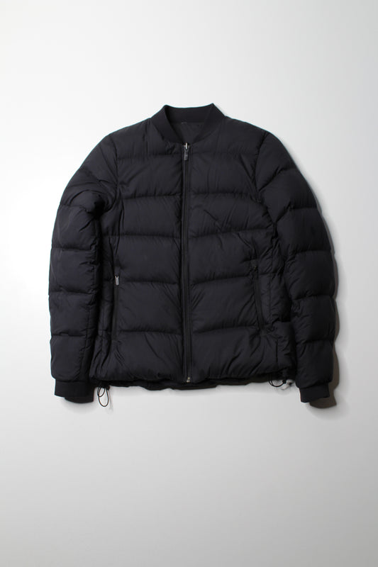 Lululemon black reversible ‘weightless wunder’ puffer bomber jacket, size 4 (relaxed fit) (additional 20% off)