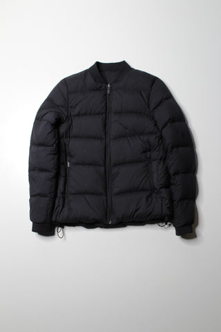 Lululemon black reversible ‘weightless wunder’ puffer bomber jacket, size 4 (relaxed fit)