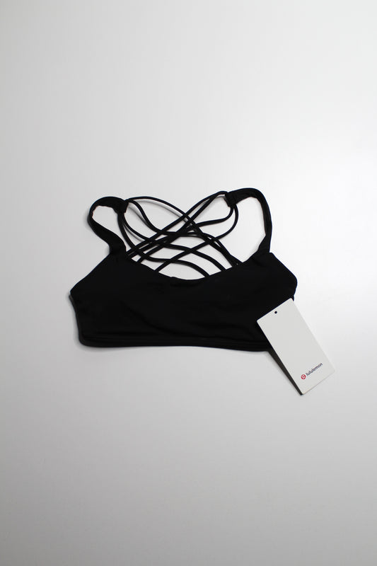 Lululemon black ‘free to be wild’ bra, size 6 *new with tags