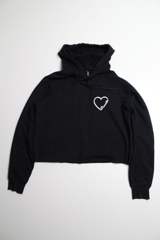 Brunette the Label brunette heart cropped hoodie, size xs/s (loose fit) (price reduced: was $36)
