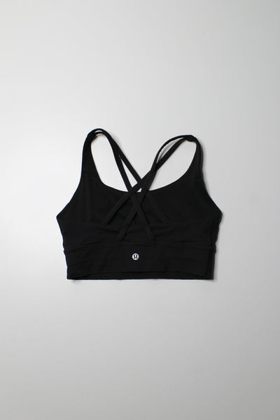 Lululemon black energy bra, size 6 *long line