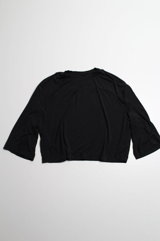 Lululemon black modal cropped t shirt, no size. Fits 6/8