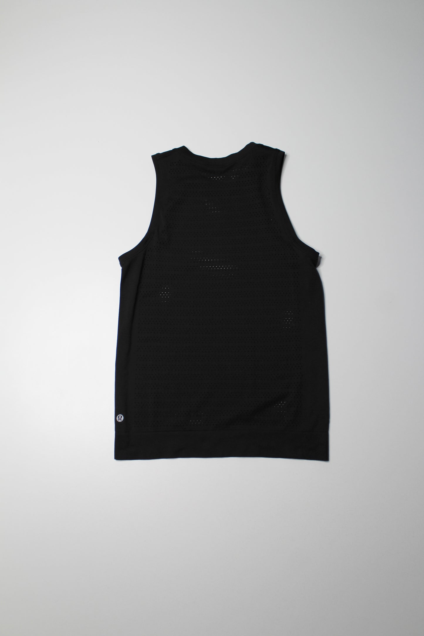Lululemon black ‘breeze by’ muscle tank, no size. Fits like 4 (relaxed fit)
