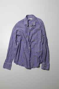 J.CREW plaid button up long sleeve, size xsmall