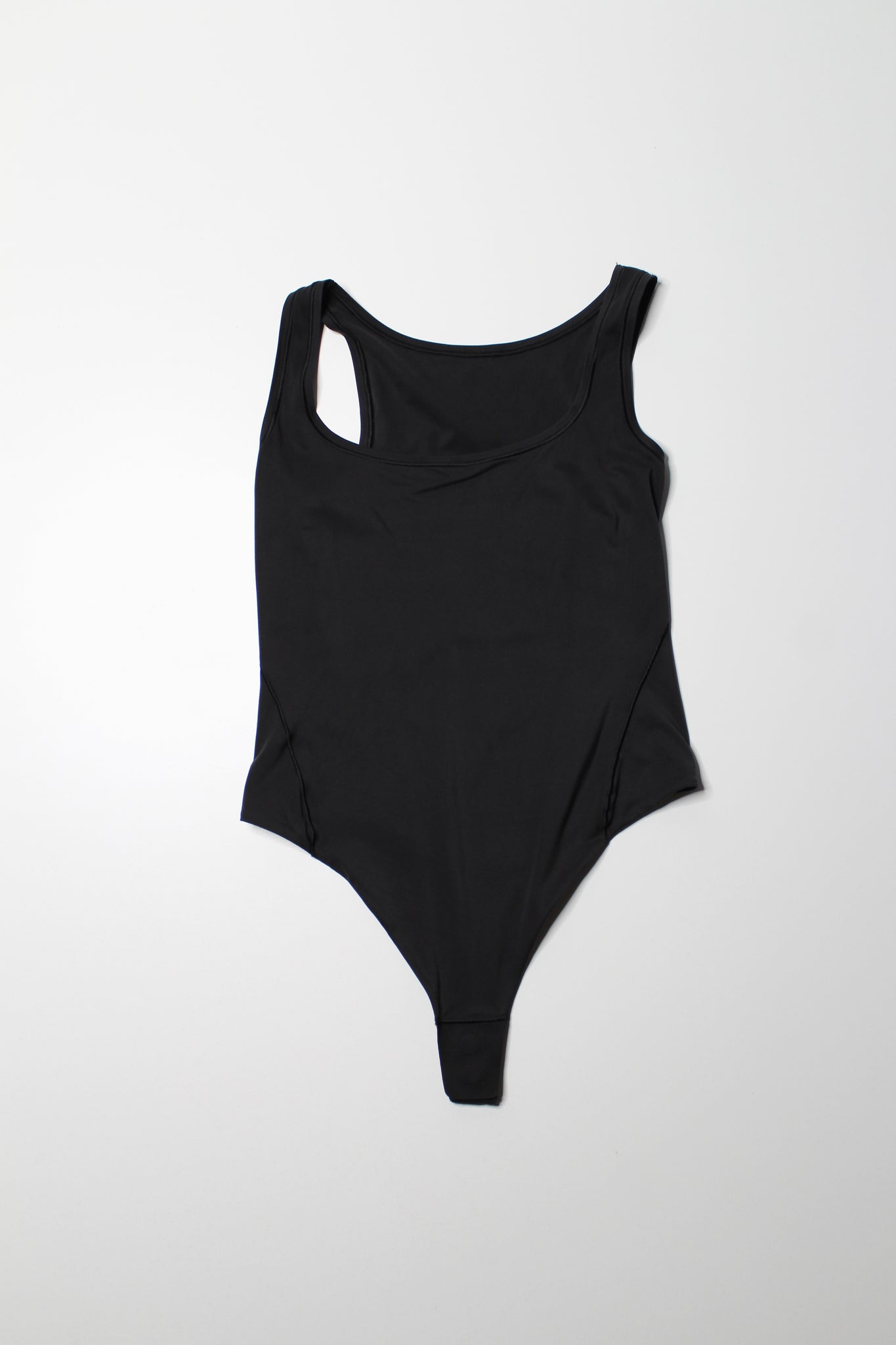 Lululemon black ‘wundermost ultra soft nulu square neck’ bodysuit, no size. Fits like medium