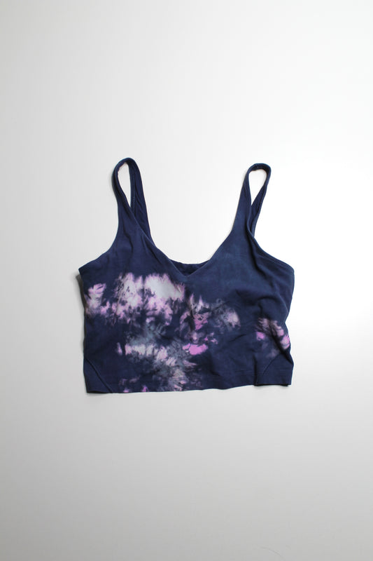Lululemon circulate tie dye Mineral blue multi ‘align’ tank, size 10