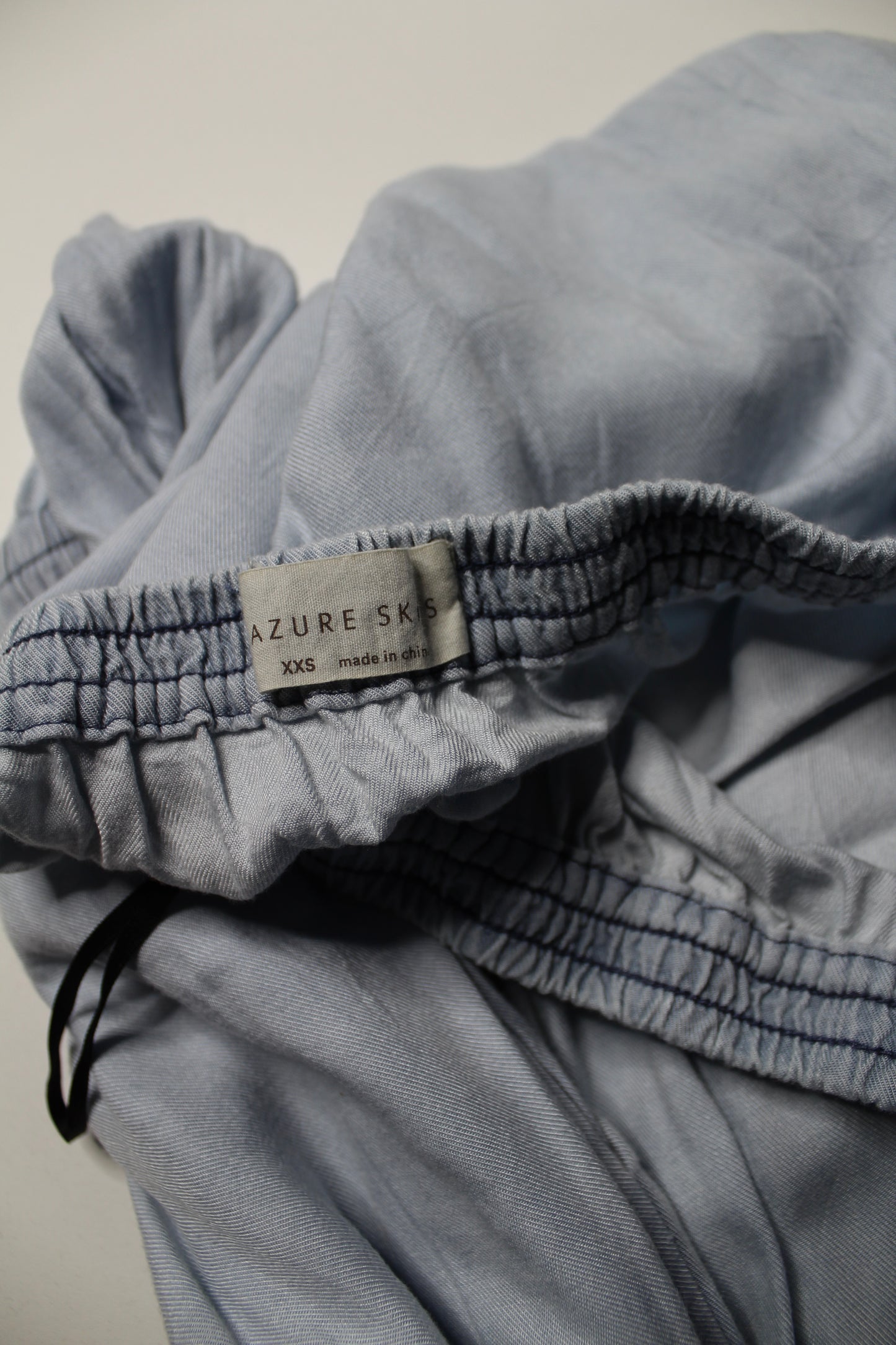 Aritzia Azuze Skies light blue strapless jumpsuit, size xxsmall