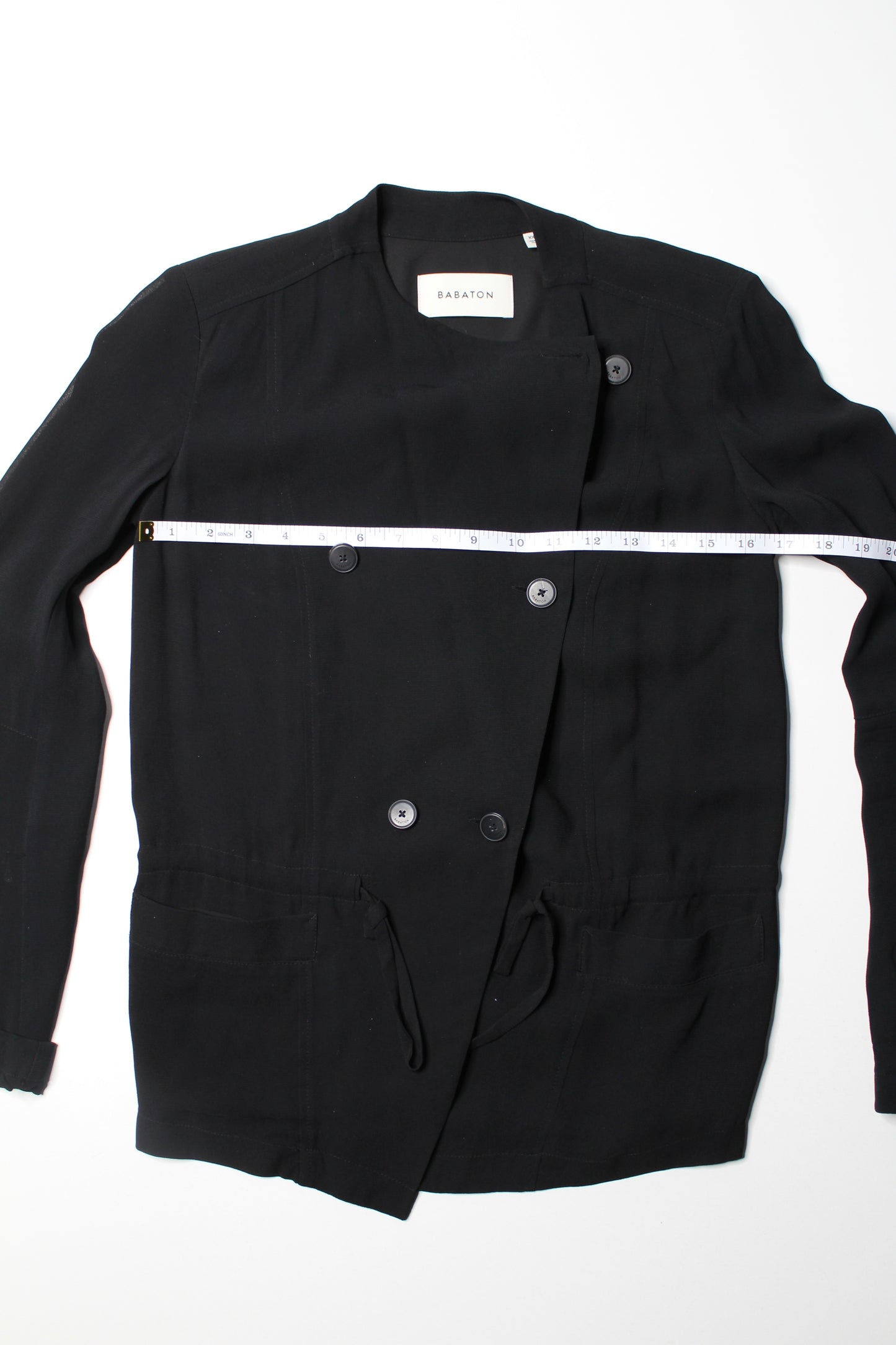 Aritzia Balaton black open front blazer, size xxs (loose fit)