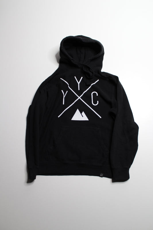 Local Laundry black 'YYC' hoodie, size small (relaxed fit)