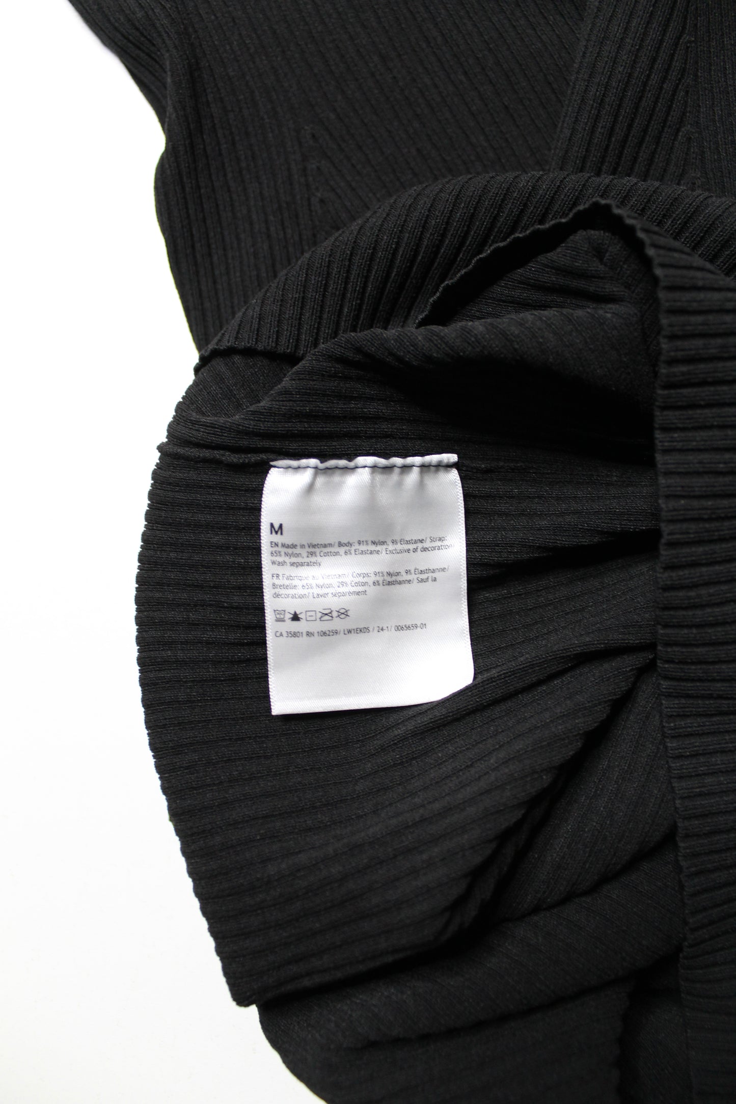 Lululemon black one shoulder ribbed dress, size medium (price reduced: was $68)