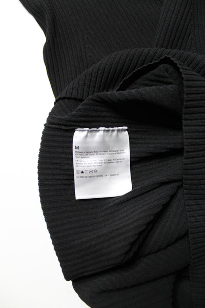 Lululemon black one shoulder ribbed dress, size medium