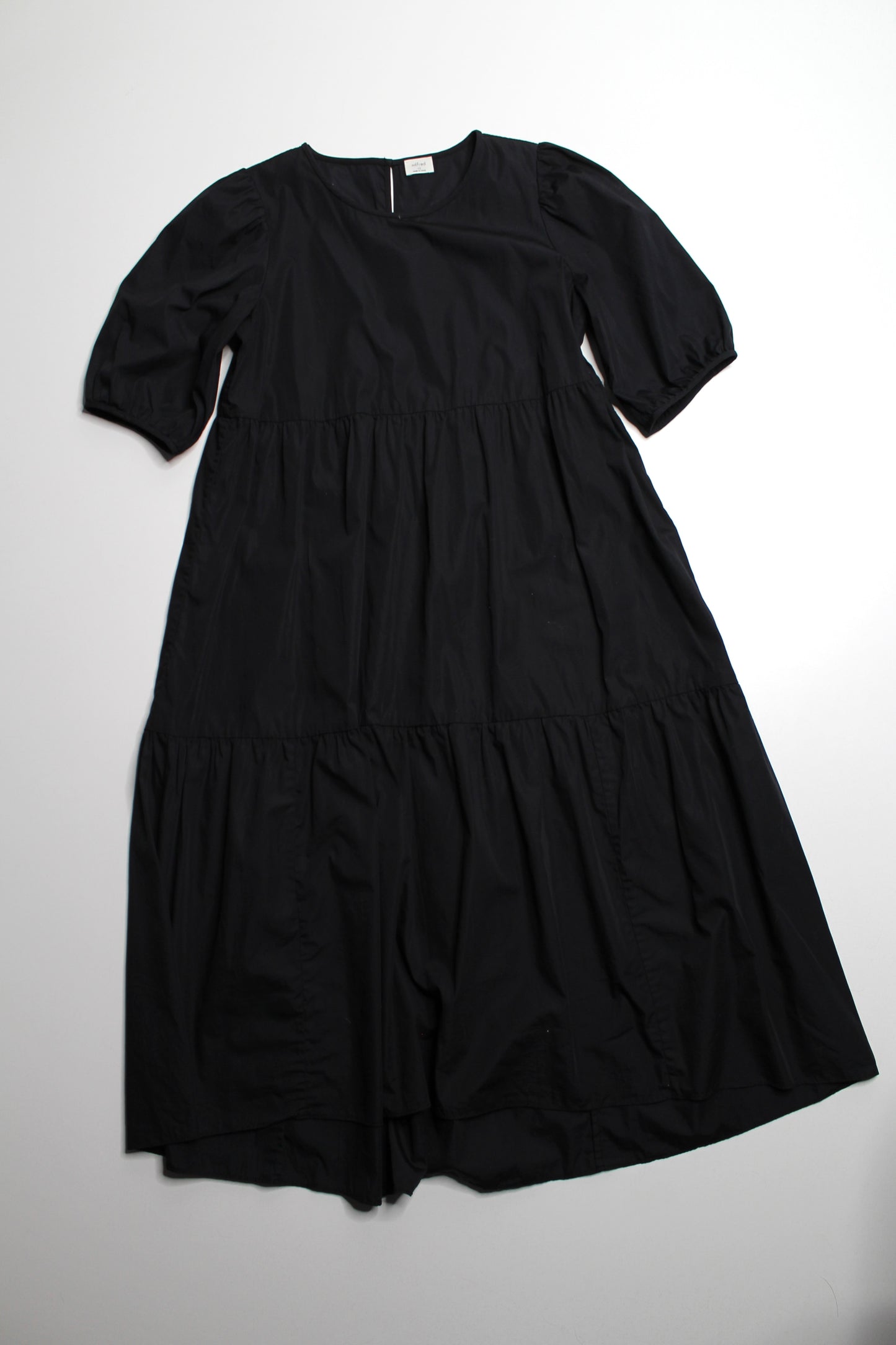 Aritzia Wilfred black poplin midi dress, size xs (oversized fit)