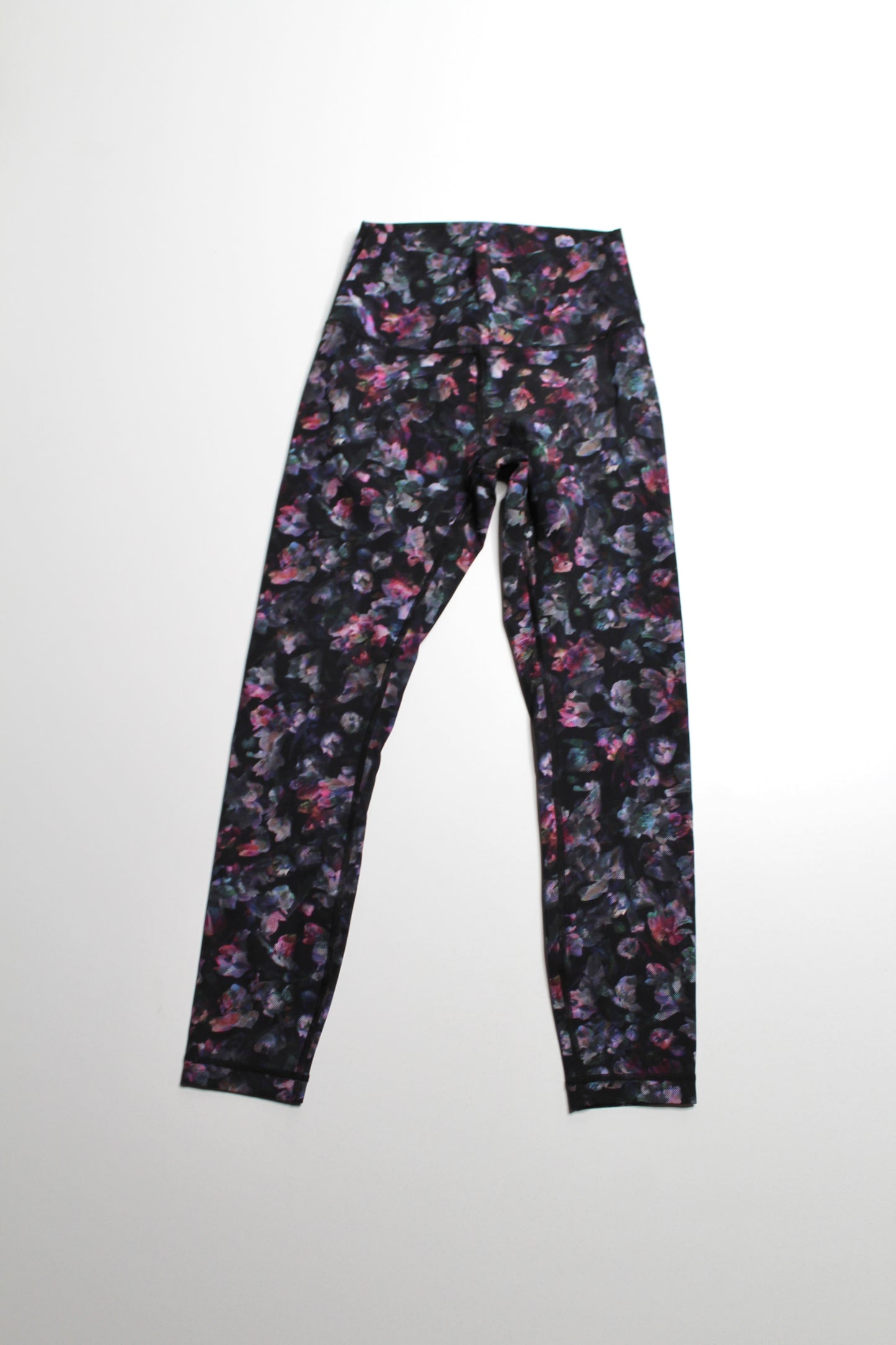 Lululemon floral ‘wunder under’ leggings, size 6 (25”)