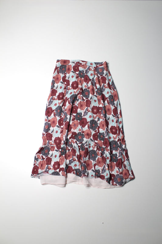 Aritzia Wilfred floral midi skirt, size 0