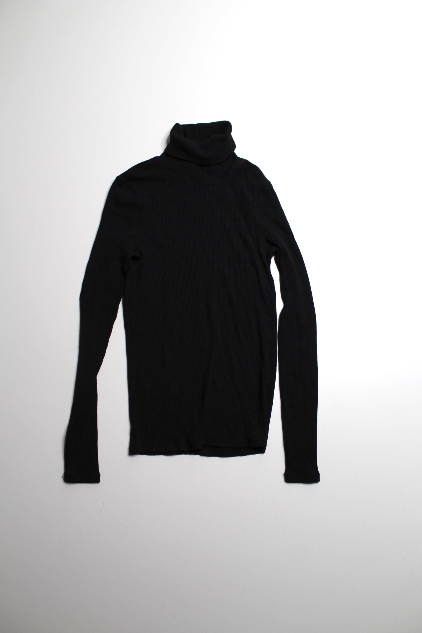 Prana black ribbed turtleneck long sleeve, size small