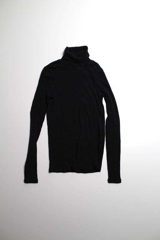Prana black ribbed turtleneck long sleeve, size small