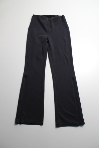 Lululemon dark grey ‘brushed softstreme ribbed zip flared’ pant, size 8 (32.5") (slim fit)